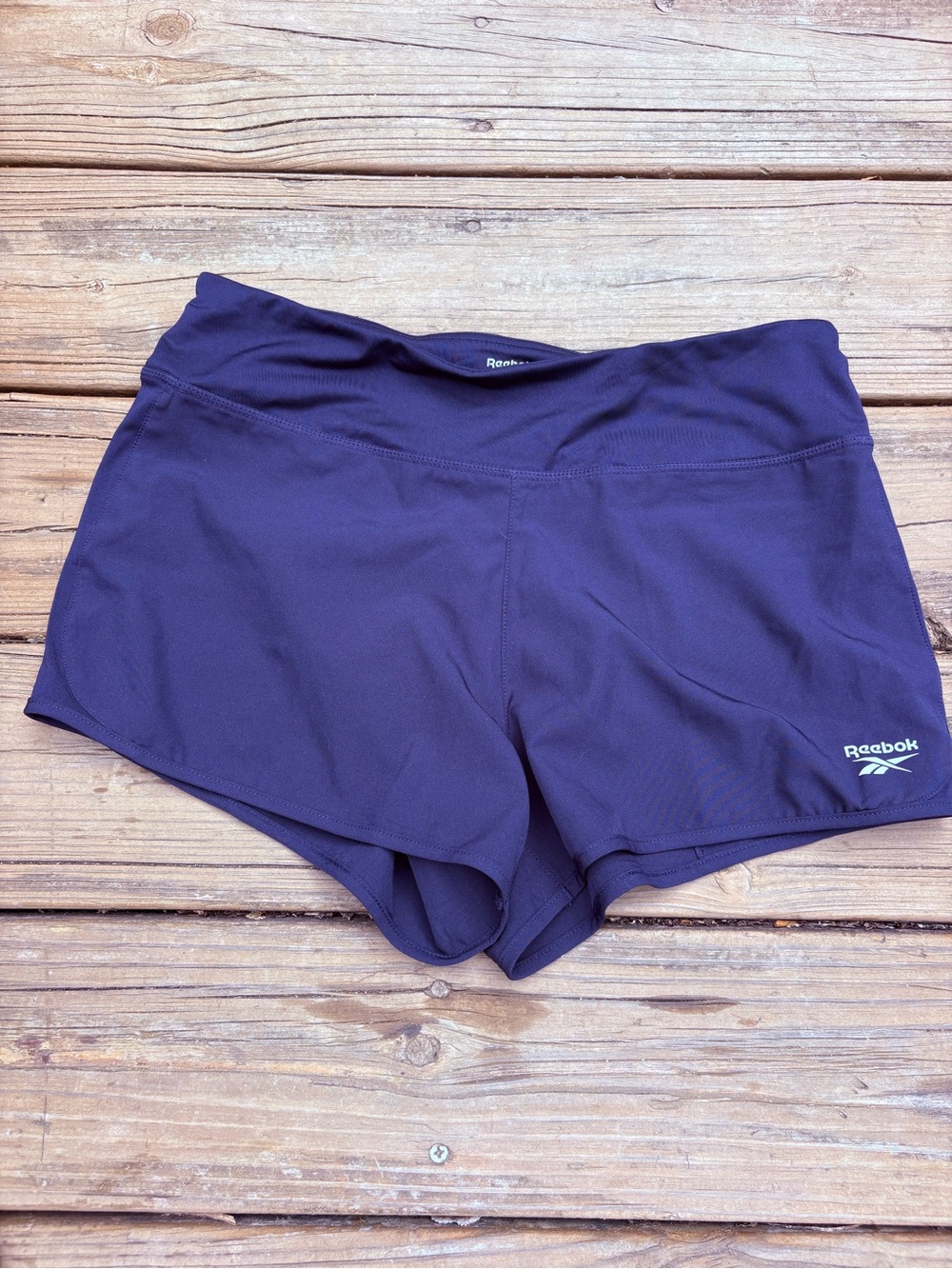 Reebok Women's Dark Blue Athletic Stretch Shorts
